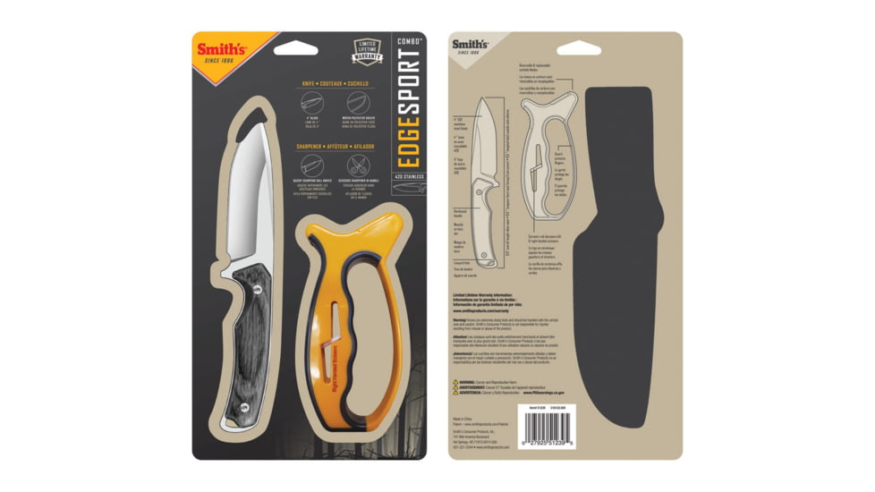 Smith's Sharpeners EdgeSport Fixed Blade Combo