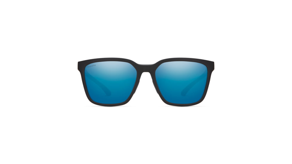 Smith Shoutout Sunglasses, Matte Black Frame, ChromaPop Polarized Blue Mirror Lens, 20230200357QG