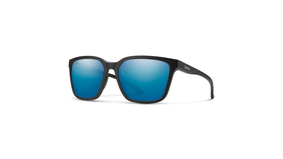 Smith Shoutout Sunglasses, Matte Black Frame, ChromaPop Polarized Blue Mirror Lens, 20230200357QG