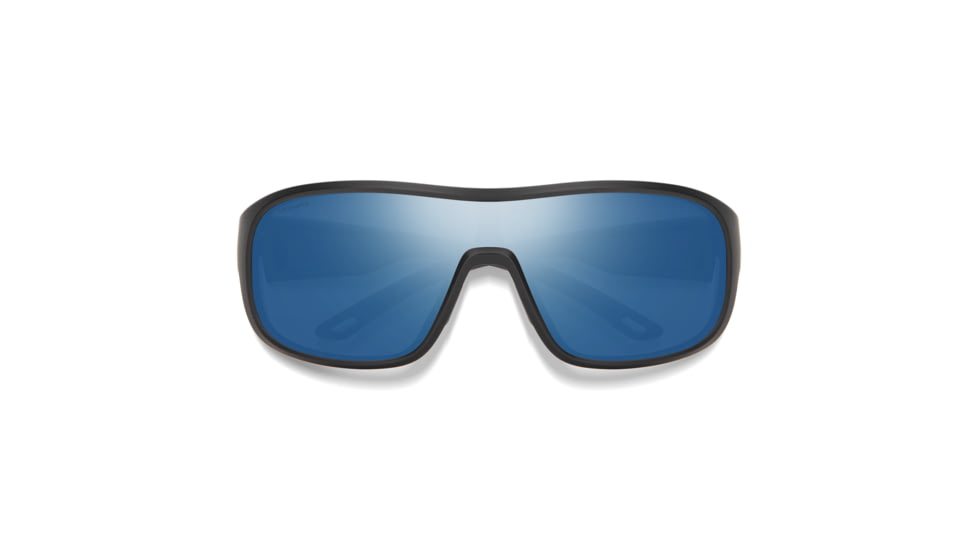Smith Spinner Sunglasses, Matte Black Frame, ChromaPop Polarized Blue Mirror Lens, 20498100399XX