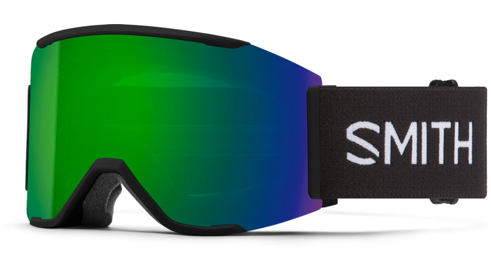 Smith Squad Mag Goggle, ChromaPop Sun Green Mirror, Black, M007560JX99MK