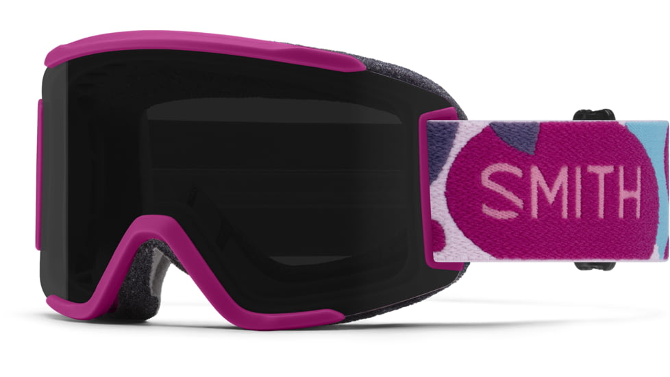 Smith Squad S Googles, ChromaPop Sun Black, Fuschia Oversized Shapes, M007640MM994Y