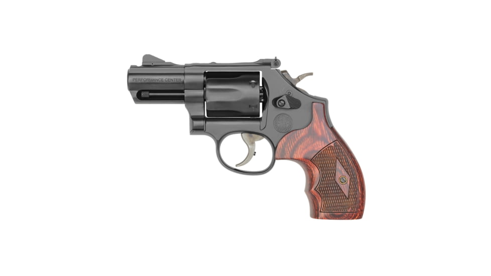 Smith &amp; Wesson 19 PC Carry Comp NGT SGT Revolver, .357 Magnum/.38 Special, 2.5in Barrel, K Frame, Night Sights, Blue Frame, Wood Grip, 6 Round Cylinder, 13323