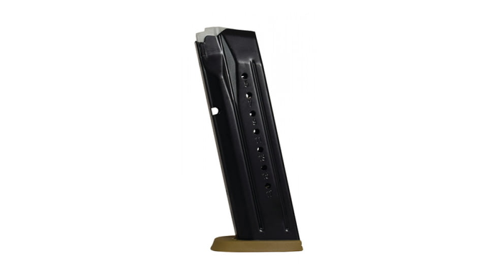 Smith &amp; Wesson M&amp;P 17 Round 9mm Luger Pistol Magazine w/ Blued/Brown Floor Plate, 1 Pack, Steel, 3007345-17RD