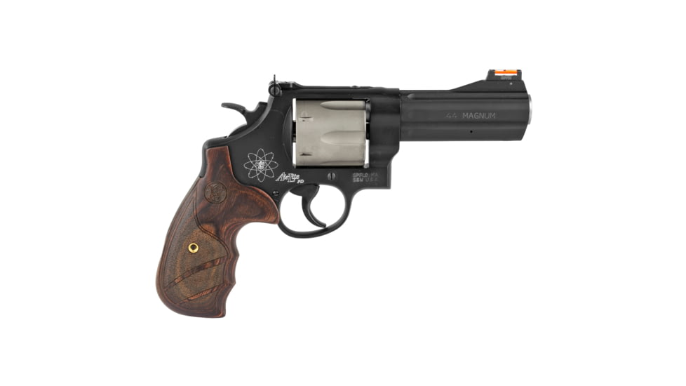 Smith &amp; Wesson 329PD Revolver, .44 Remington Magnum, 4in Barrel, N Frame, Adjustable, Black Frame, Wood Grip, 6 Round Cylinder, 163414