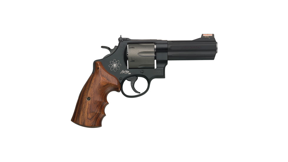 Smith &amp; Wesson 329PD Revolver, .44 Remington Magnum, 4in Barrel, N Frame, Adjustable, Black Frame, Wood Grip, 6 Round Cylinder, 163414