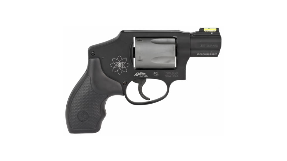 Smith &amp; Wesson 340PD Airlite Revolver, .357 Magnum/.38 Special, 1.87in Barrel, J Frame, Fixed, Black Frame, Rubber Grip, 5 Round Cylinder, 163062