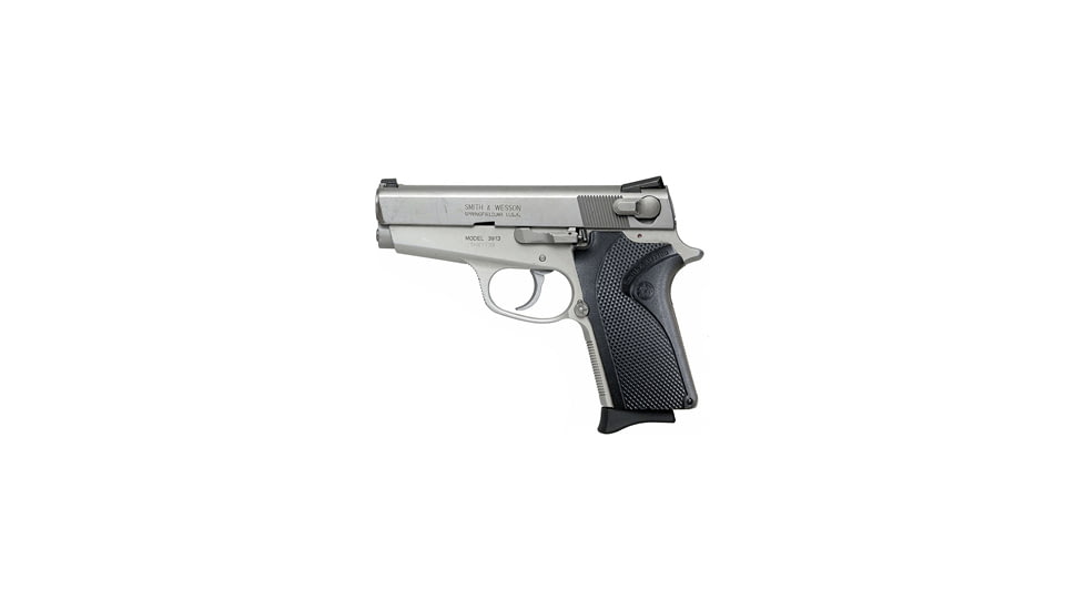 Smith &amp; Wesson 3913NL Pistol, 9mm Luger, 3.5in barrel, aluminum alloy frame, straight backstrap wrap-around grip, recoil operated semi-automatic, white dot front, Novak 2-dot rear, 8 round magazine, SW-3913NL-1-FRRMPG