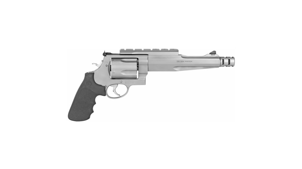 Smith &amp; Wesson 500 Performance Center Revolver, .500 S&amp;W Magnum, 7.5in Barrel, X Frame, Adjustable, Stainless Frame, Rubber Grip, 5 Round Cylinder, 170299