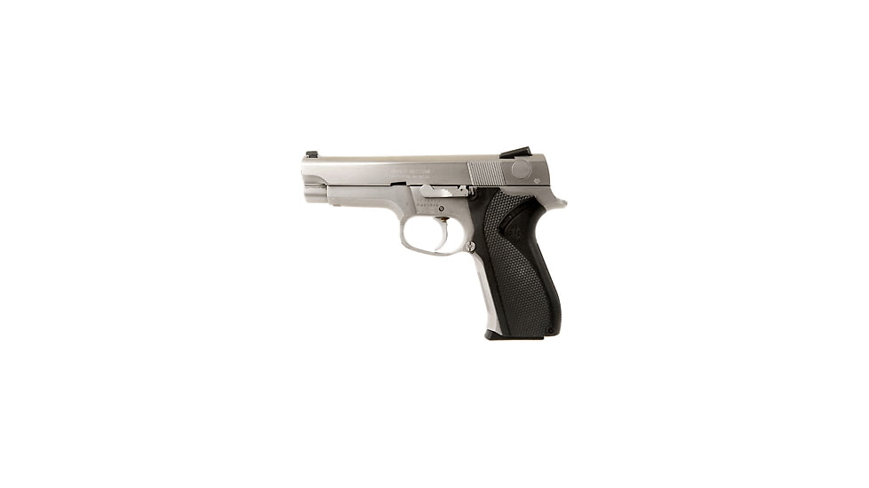 Smith &amp; Wesson 5946 Pistol, 9mm Luger, 4in barrel, stainless steel frame, curved backstrap wrap-around grip, recoil operated semi-automatic, Novak Lo-Mount, 15 round magazine, SW-5946-1-FRRMPG