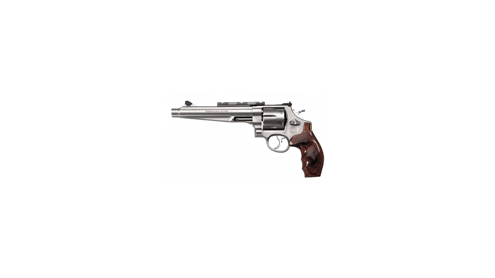 Smith &amp; Wesson 629 Revolver, .44 Remington Magnum, 7.5in barrel, stainless steel frame, rosewood laminate grip, revolving chamber, adj. orange ramp front, adj. blade rear, 6 round magazine, SW-629-4-FRRMPG