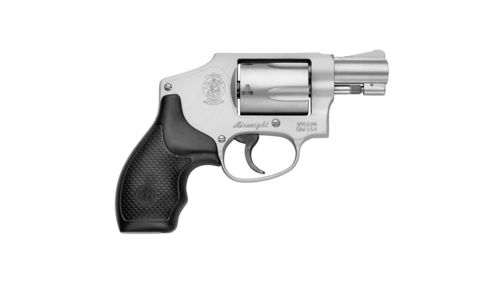 Smith &amp; Wesson 642 Revolver, .38 Special +P, 1.87in Barrel, J Frame, Fixed, Silver Frame, Polymer Grip, 5 Round Cylinder, 103810