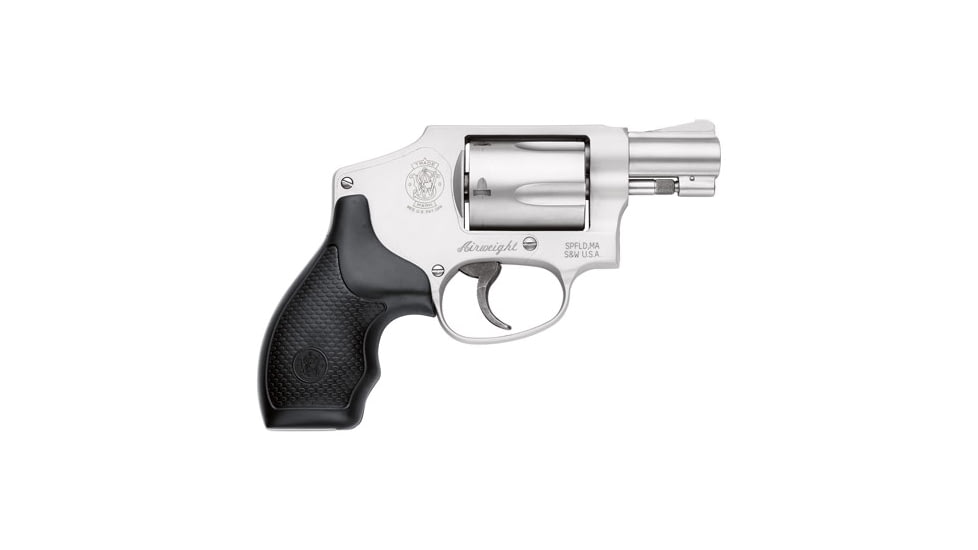 Smith &amp; Wesson 642 Revolver, .38 Special +P, 1.87in Barrel, J Frame, Fixed, Silver Frame, Polymer Grip, 5 Round Cylinder, 103810