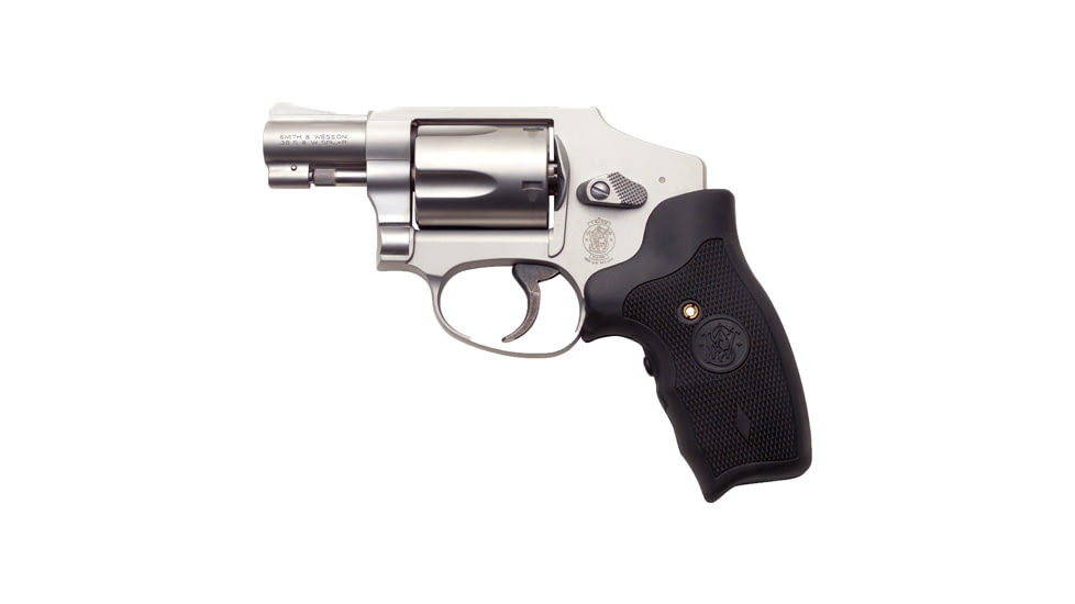 Smith &amp; Wesson 642 Revolver, .38 Special +P, 1.87in Barrel, J Frame, Fixed, Stainless Frame, Rubber Grip, 5 Round Cylinder, 150972