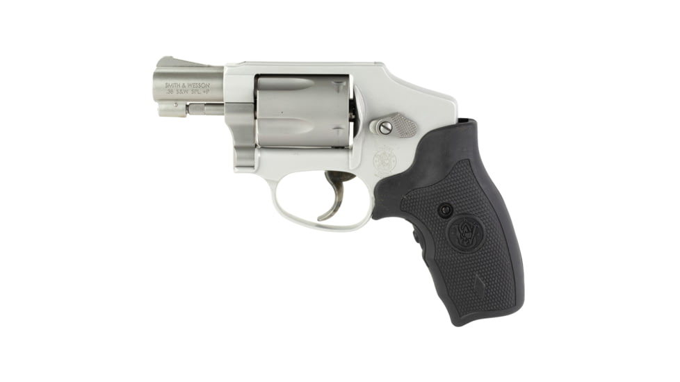 Smith &amp; Wesson 642 Revolver, .38 Special +P, 1.87in Barrel, J Frame, Fixed, Stainless Frame, Rubber Grip, 5 Round Cylinder, 150972