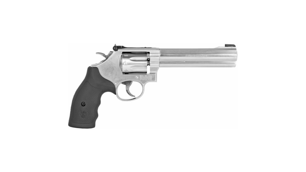 Smith &amp; Wesson 648 Revolver, .22 Winchester Magnum Rimfire, 6in Barrel, K Frame, Adjustable, Stainless Frame, Synthetic Grip, 8 Round Cylinder, 12460