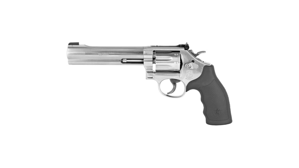 Smith &amp; Wesson 648 Revolver, .22 Winchester Magnum Rimfire, 6in Barrel, K Frame, Adjustable, Stainless Frame, Synthetic Grip, 8 Round Cylinder, 12460