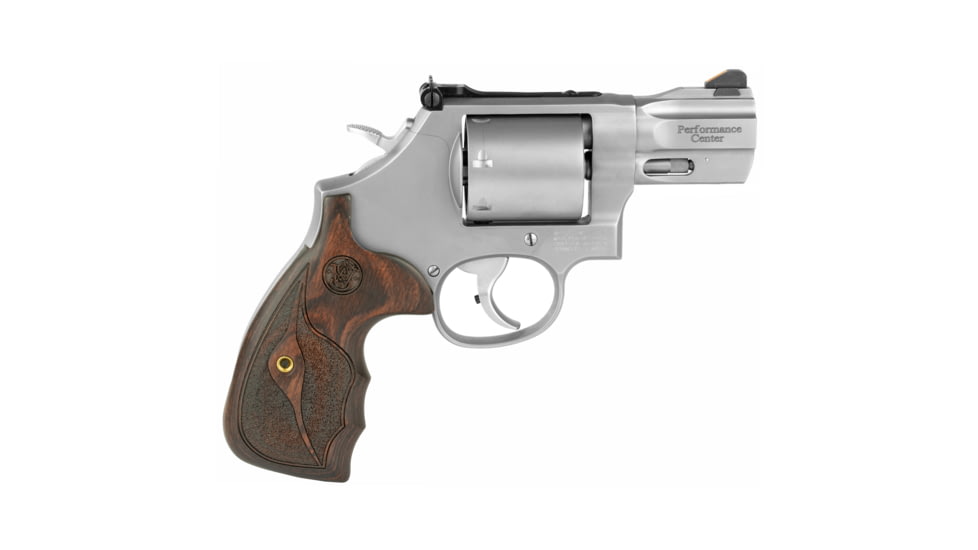 Smith &amp; Wesson 686 Performance Center Revolver, .357 Magnum/.38 Special, 2.5in Barrel, K Frame, Adjustable, Stainless Frame, Wood Grip, 7 Round Cylinder, 170346
