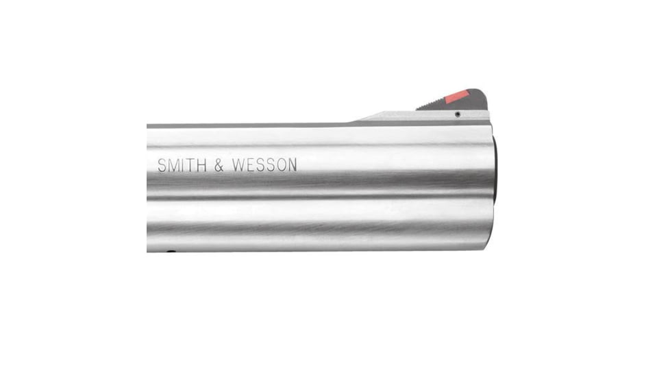 Smith &amp; Wesson 686 Revolver, .357 Magnum, 6in barrel, stainless steel frame, Uncle Mikes rubber grip, revolving chamber, red ramp front, adj. white outline rear, 6 round magazine, SW-686-3-FRRMPG