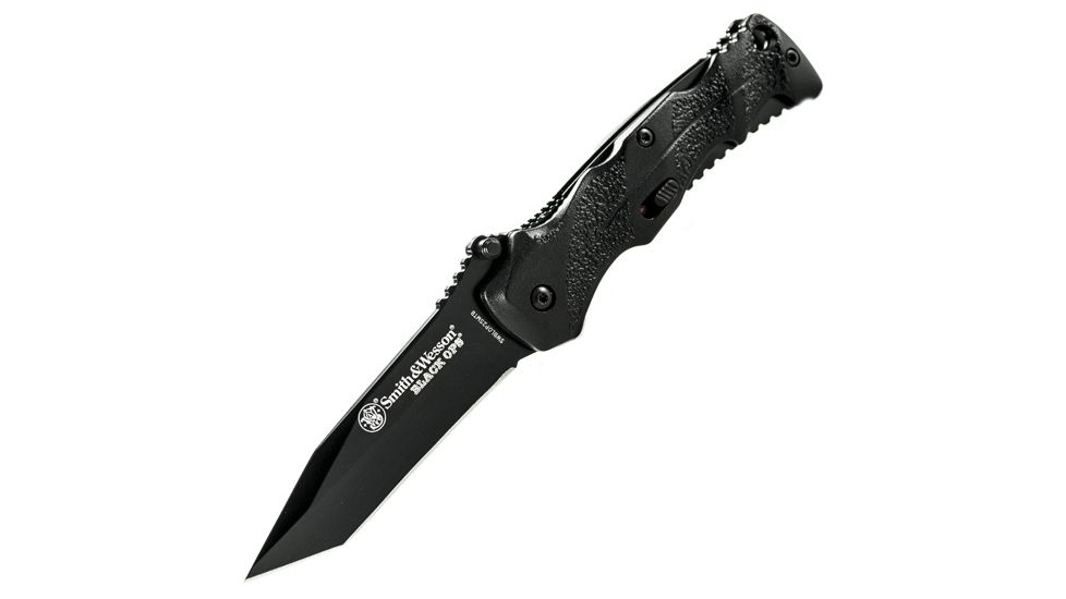 Smith &amp; Wesson Black Ops MAGIC, 2.5 in., Black Aluminum Handle, Tanto Combo SWBLOP2SMTB