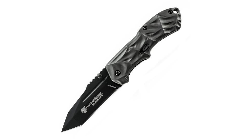 Smith &amp; Wesson Black Ops MAGIC Gen 3, 2.5 in., Black Aluminum, Tanto,Plain SWBLOP3SMT