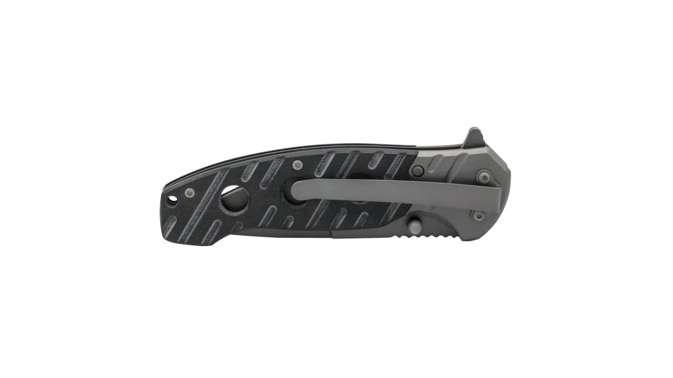 Smith &amp; Wesson Clip Fold Liner Lock Knife, 3.35in, 8Cr13MoV Steel Blade, 4.6in, G-10 Handle, 1100062