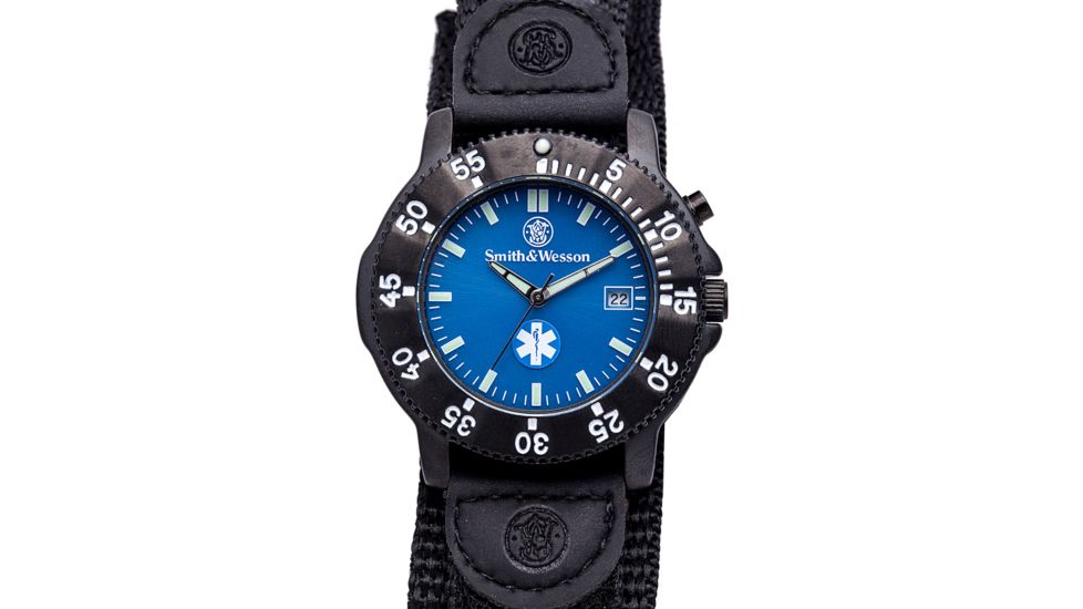 Smith &amp; Wesson EMT Watch - Blue Dial, Nylon Strap SWW-455-EMT SWW-455-EMT