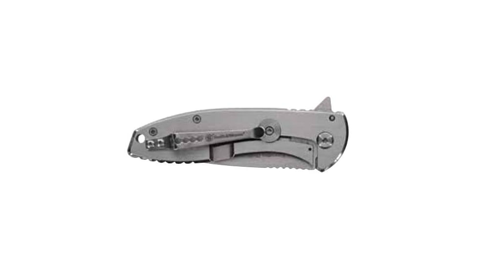 Smith &amp; Wesson Executive Platinum Folding Knife, 3in, Stainless Steel, Drop Point, Stainless Steel Handle, 1205009