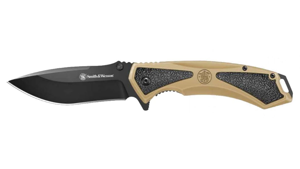 Smith &amp; Wesson Extreme OPS Spring Assisted Opening Folding Knives, 3.25in, Steel, Polymer, 1205911