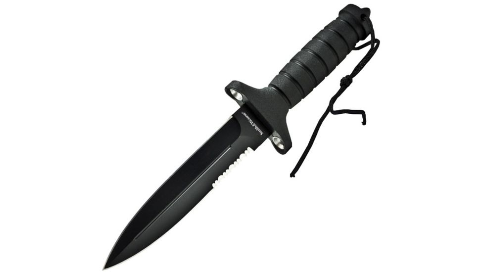Smith &amp; Wesson H.R.T. drop point with pomel and sheath serrated SWHRT10B