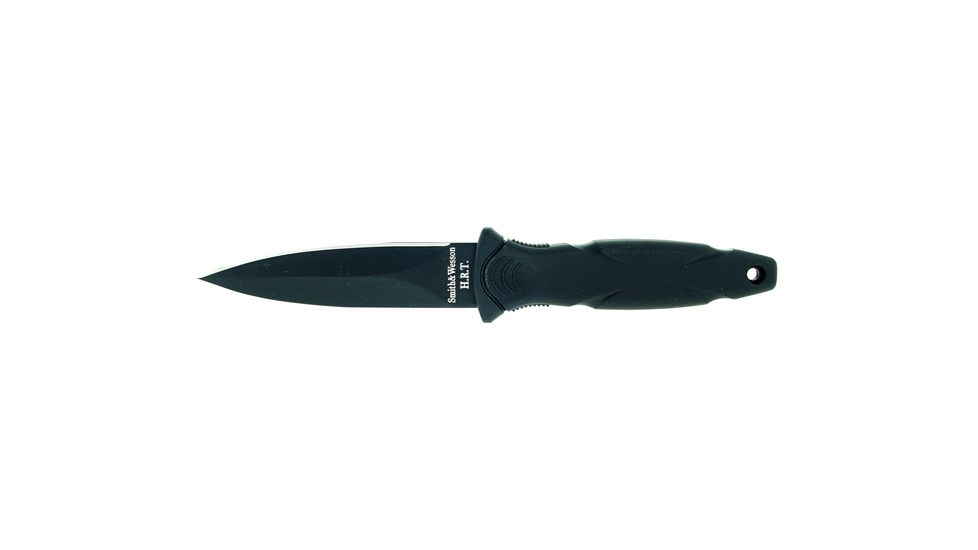 Smith &amp; Wesson H.R.T. Military Boot Knife, Black Blade, Boot Sheath SWHRT3BF