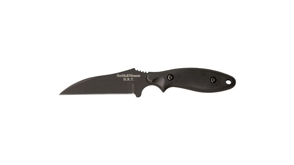 Smith &amp; Wesson H.R.T. Tactical Boot Knife, Aluminum Handle, Black Blade, Pl SWHRT1