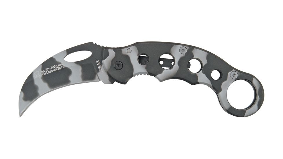 Smith &amp; Wesson Karambit Urban Titanium Folder Knife, 440C stainless blade, SS SW32C