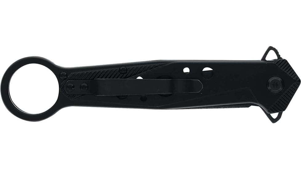 Smith and Wesson M and P Folding Knife, 8Cr13MoV Stainless Steel Blade, Dagger Plain Blade, Black Handle, 1193183