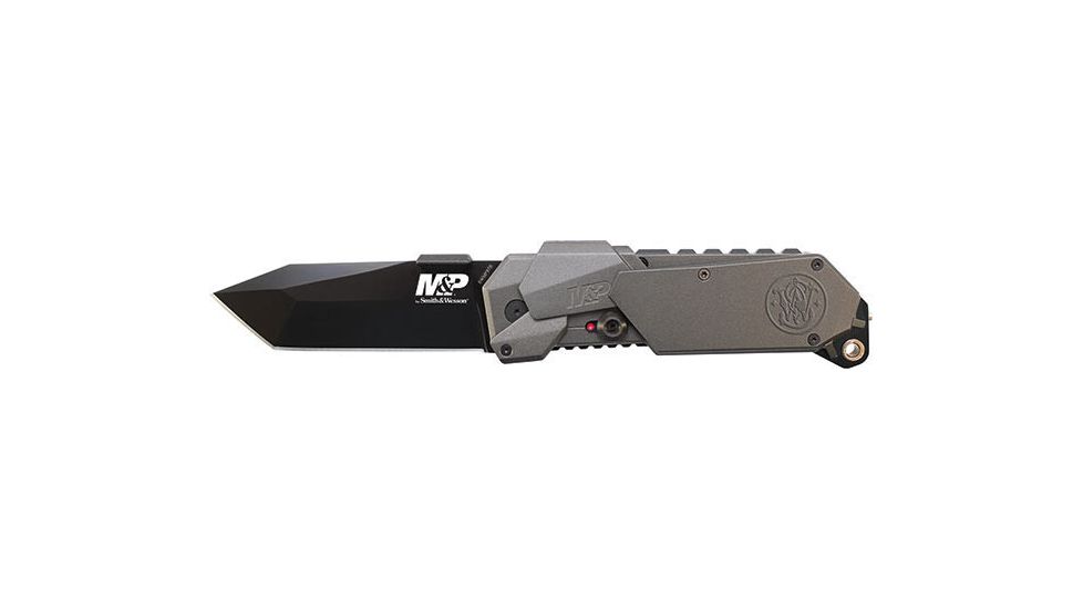 Smith &amp; Wesson M&amp;P MAGIC, Gray Aluminum Handle, Black Tanto Plain, SWMP9BT