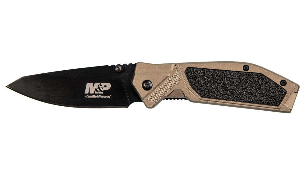 Smith &amp; Wesson M&amp;P Ultra Glide Folding Knife 3.5in, Reverse Tanto, Flat Dark Earth 1085916