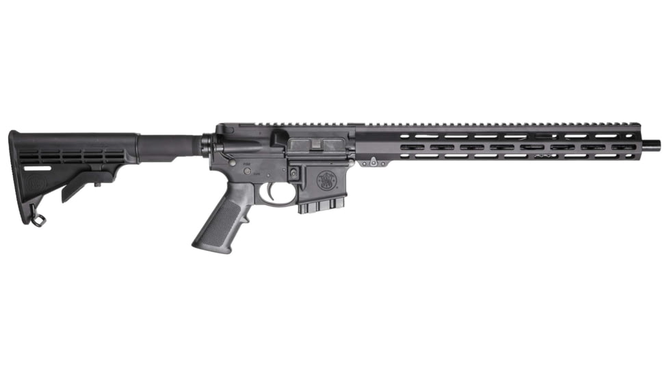 Smith &amp; Wesson M&amp;P15 Sport III Fixed Stock Semi-Auto Rifle, .223 Remington/5.56x45mm NATO, 16In Non Threaded Barrel, 1-8, Synthetic Black Stock, Black, 10-Shot, 13953-FRRMPG