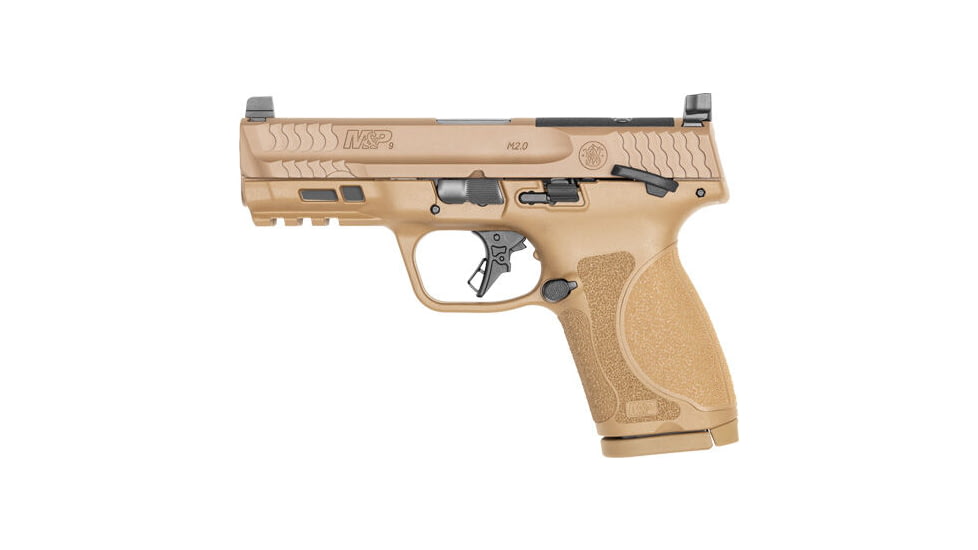 Smith &amp; Wesson M&amp;P9 M2.0 Compact Semi Auto Pistol with Thumb Safety, 9mm Luger, 4 in Barrel
