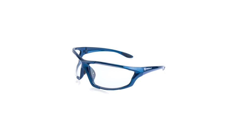 Smith &amp; Wesson Major Full Frame Shooting Glasses, Full Frame, Blue/Clear Lens, 110159