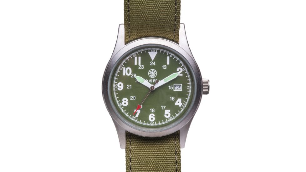 Smith &amp; Wesson Men's Military Round Face Watch - OD SWW-1464-OD SWW-1464-OD