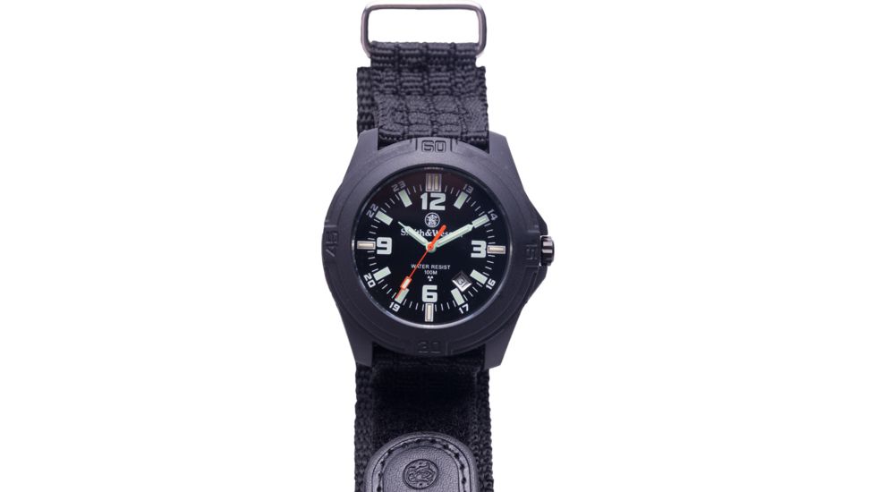 Smith &amp; Wesson Men's Soldier Tritium H3 Basic Round Black Face Watch - Nylon Strap SWW-12T-N SWW-12T-N