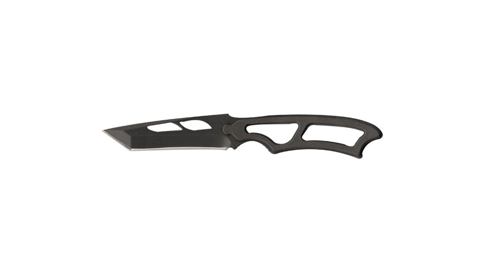Smith &amp; Wesson Neck Knife, Zytel, Blk Tanto Blade, Plain, Sheath w/Whistle SW990TA