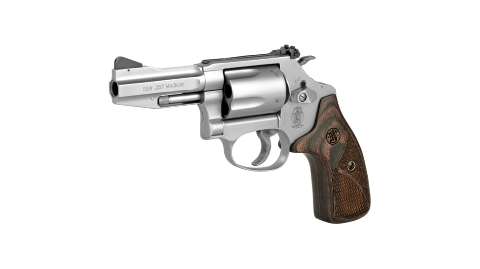 Smith &amp; Wesson Pro Series 60 Revolver, .357 Magnum/.38 Special, 3in Barrel, J Frame, Adjustable, Stainless Frame, Wood Grip, 5 Round Cylinder, 178013