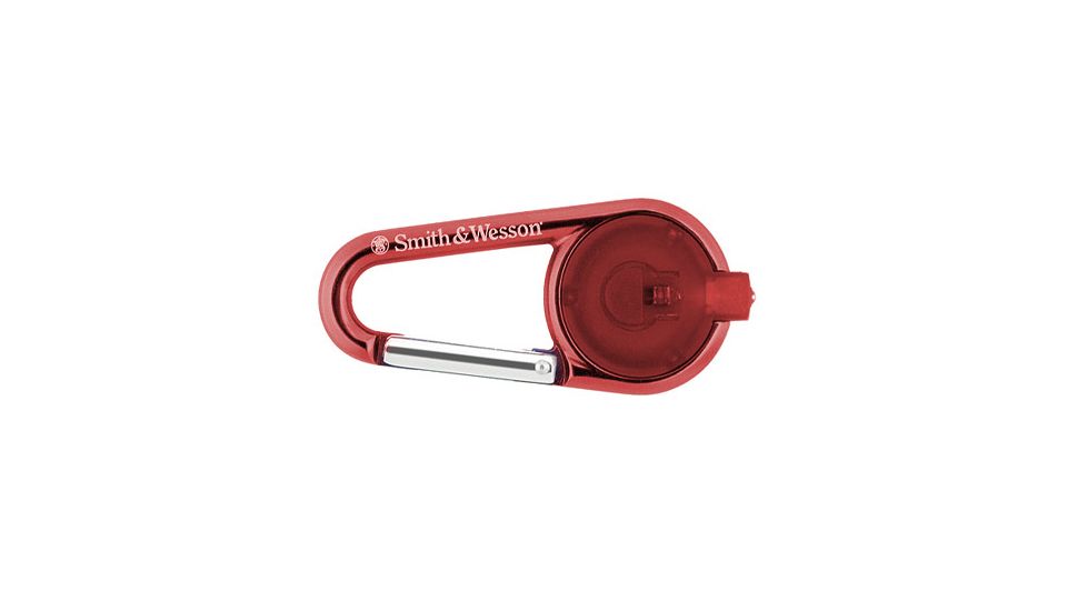 Smith &amp; Wesson Powertech CaraBeamer Aluminum Clip Light - Red Finish, Red LED