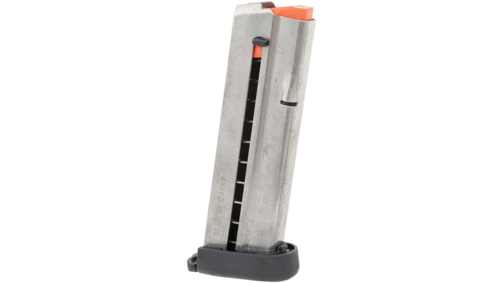 Smith &amp; Wesson MandP Shield EZ Magazine, .30 Super Carry, 10 Round, Stainless/Black, 3015318