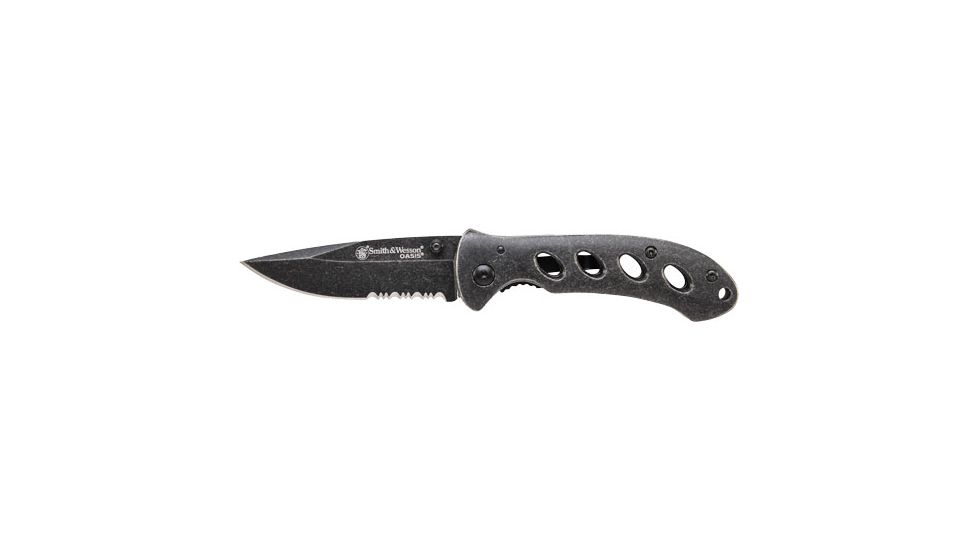 Smith &amp; Wesson S&amp;w Oasis Small Liner Lock Knife 2.6'' Stonewash Blade