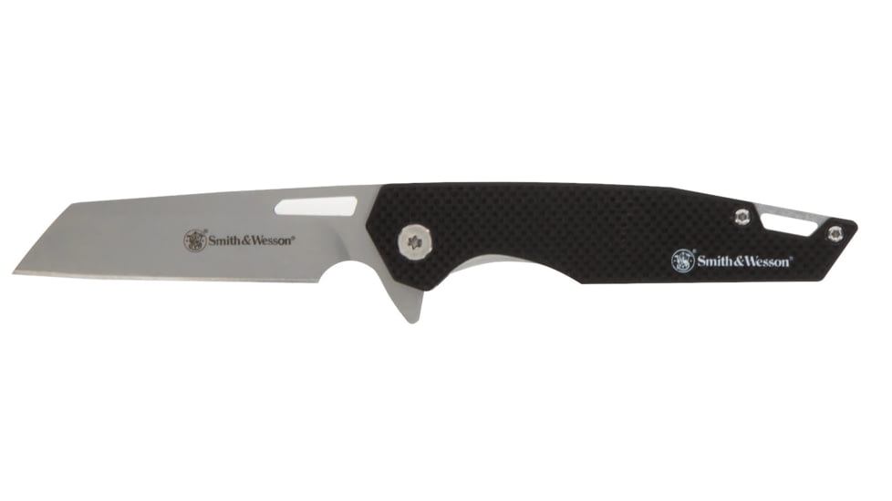 Smith &amp; Wesson Sideburn Folding Knife, 3in, 8Cr13MoV Stainless Steel Blade, 4in, G10 Handle, 1122568
