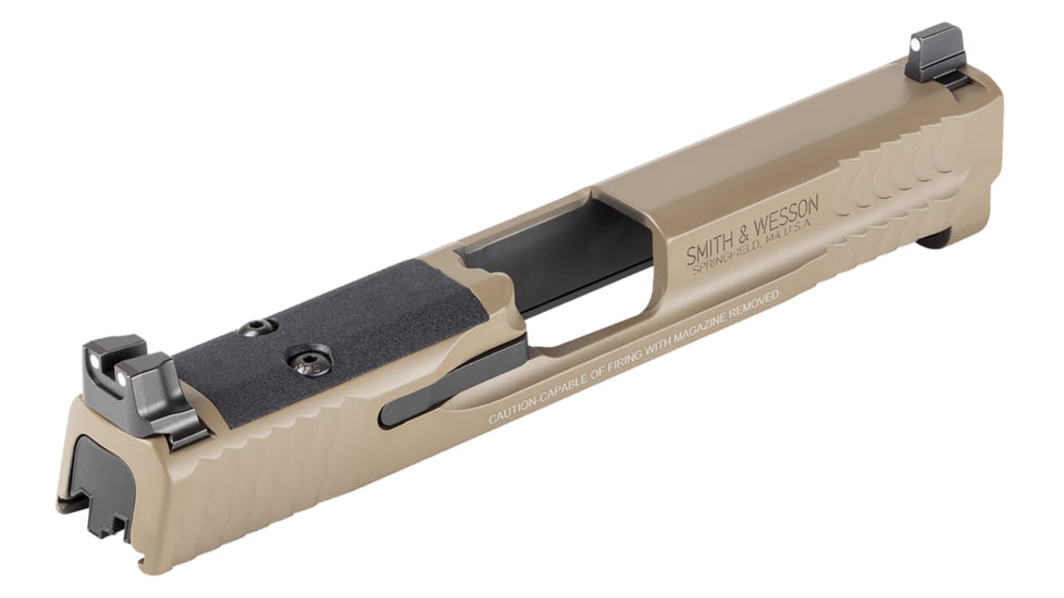 Smith &amp; Wesson Slide Assembly Fits S&amp;W Shield 9mm Flat Dark Earth Optic Ready/Serrated Slide, 14478