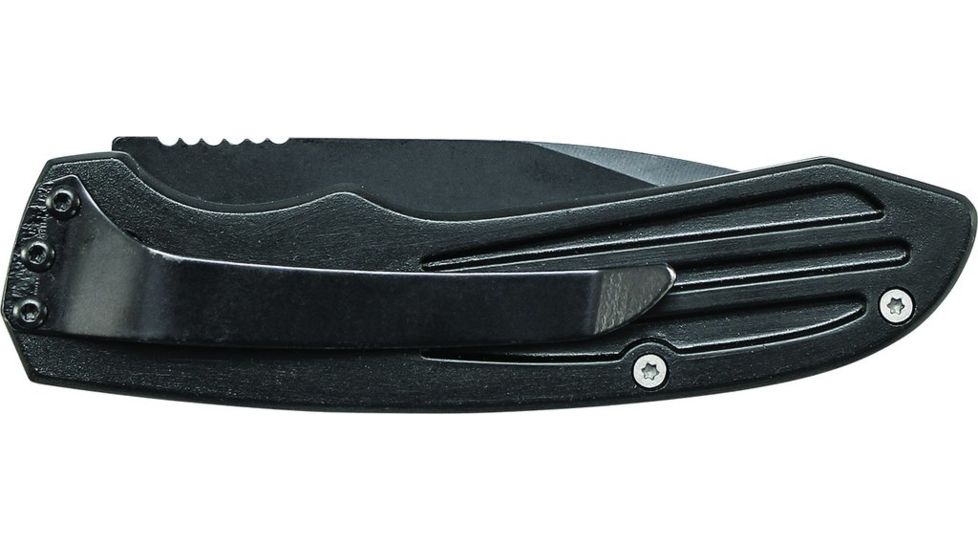 Smith and Wesson Extreme Ops Push Button Lock Folding Knife, Black / Silver, Medium