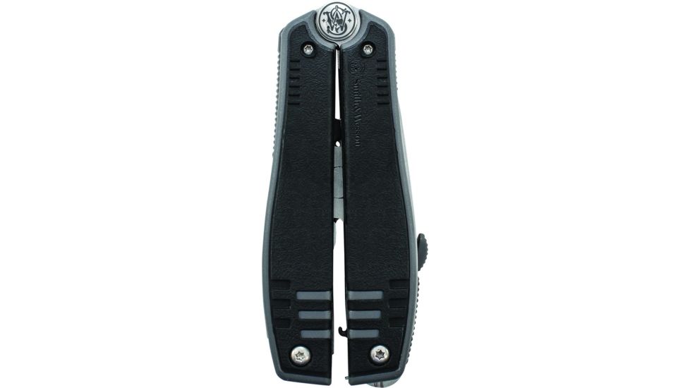 Smith and Wesson Multi-Tool,  15 Function Tools, Spring Loaded Pliers, Black / Silver, Medium